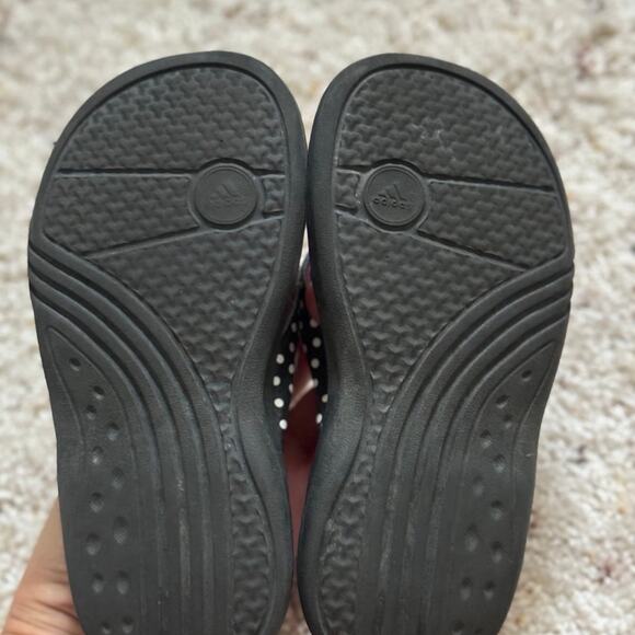 Adidas Super Cloud Polka Dot Flip Flop Sandals Girls 11 - Picture 4 of 6